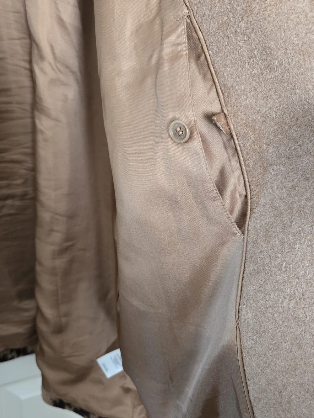 Pendleton Tan Aztec-Pattern Wool Zip-Front Pea Coat - Picture 4 of 5